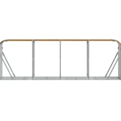 Sale Vedställ i galvaniserat stål - Robust vedförvaring | Storlek: 300x45x100 cm | Färg: Träutseende Tillbehör Till Vedeldade Kaminer & Öppna Spisar