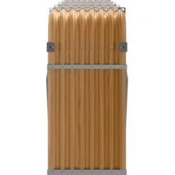 Sale Vedställ i galvaniserat stål - Robust vedförvaring | Storlek: 300x45x100 cm | Färg: Träutseende Tillbehör Till Vedeldade Kaminer & Öppna Spisar
