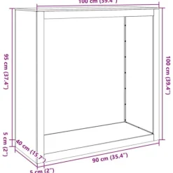 Clearance Vedställ i galvaniserat stål för vedförvaring | Storlek: 100x40x100 cm Tillbehör Till Vedeldade Kaminer & Öppna Spisar