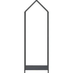 Vedställ i kallvalsat stål - Elegant vedförvaring | Färg: Antracit | Storlek: 40x25x120 cm