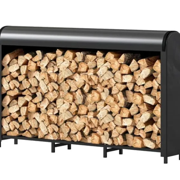 Sale Vedställ i metall 199 × 30 × 121 cm – 0,6 m³ med vattentätt överdrag, upp till 300 kg Tillbehör Till Vedeldade Kaminer & Öppna Spisar