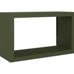 Outlet Vedställ i stål för vedförvaring - Slitstarkt och väderbeständigt | Färg: Grön | Storlek: 100x40x60 cm Tillbehör Till Vedeldade Kaminer & Öppna Spisar
