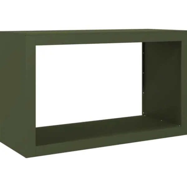 Outlet Vedställ i stål för vedförvaring - Slitstarkt och väderbeständigt | Färg: Grön | Storlek: 100x40x60 cm Tillbehör Till Vedeldade Kaminer & Öppna Spisar