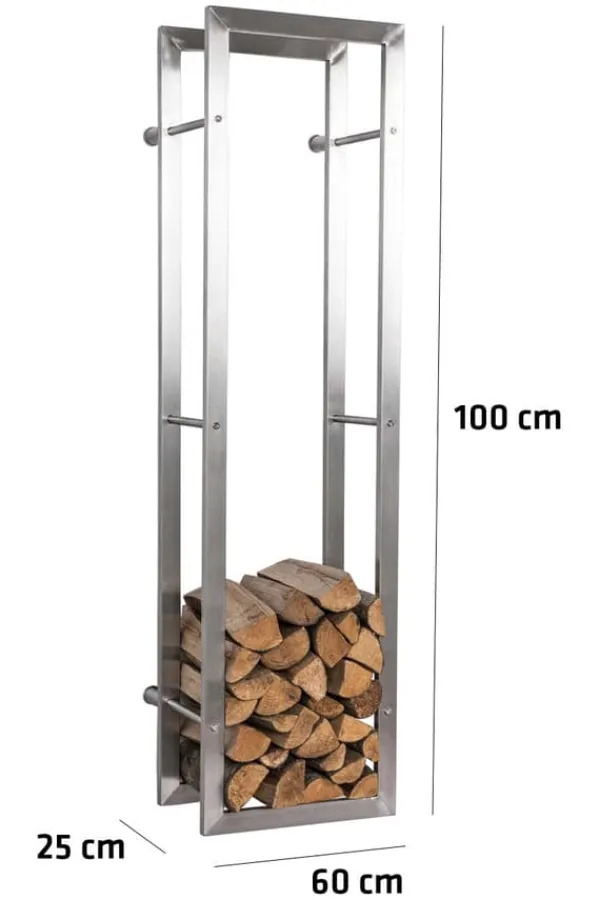 Hot Vedställ Keri Wall 25x60x100 cm 25 x 60 x 100 cm Tillbehör Till Vedeldade Kaminer & Öppna Spisar