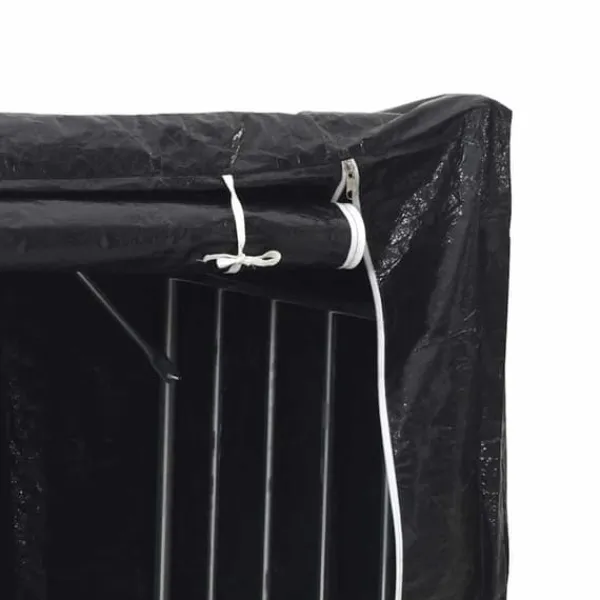 Sale Vedställ med regnskydd - Hållbar vedförvaring | Färg: Galvaniserat stål | Storlek: 100,5x40,5x110,5 cm Tillbehör Till Vedeldade Kaminer & Öppna Spisar