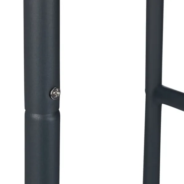 Vedställ, Metall, 100x40x25 cm, Antracit Tillbehör Till Vedeldade Kaminer & Öppna Spisar