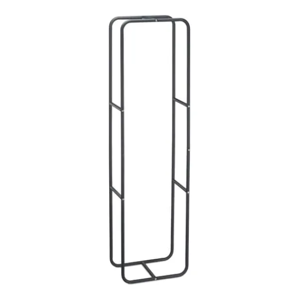 Vedställ, Metall, 100x40x25 cm, Antracit Tillbehör Till Vedeldade Kaminer & Öppna Spisar