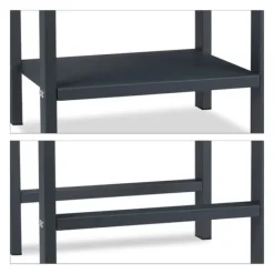 New Vedställ, 2-nivåer, 100x40x30 cm, Antracit Tillbehör Till Vedeldade Kaminer & Öppna Spisar