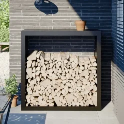 vidaXL Vedställ svart 100x40x100 cm stål