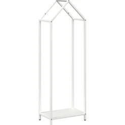 Clearance Vedställ vit 40x25x120 cm kallvalsat stål Tillbehör Till Vedeldade Kaminer & Öppna Spisar