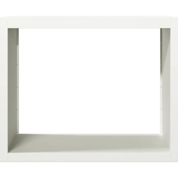 Outlet Vedställ vit 100x40x80 cm stål Tillbehör Till Vedeldade Kaminer & Öppna Spisar