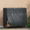 Outlet Vedställsskydd Enfärgad Svart 61 x 122 x 106 cm tyg Tillbehör Till Vedeldade Kaminer & Öppna Spisar