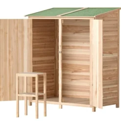 Best Verktygsskjul med Bänkbord, Tällved, 140 x 75 x 157 cm Skjul, Garage & Carports