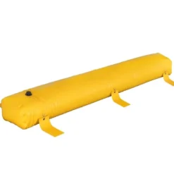 Översvämningsbarriär 12 ft lång x 12 in hög, sandsäckar, vattenavledande PVC-rör för hem, dörrar och garage.