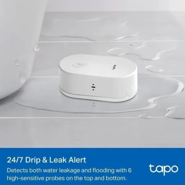 TP-Link Översvämningsdetektor - - Tapo T300 - Larm 90 dB - IP66 - Trådlös