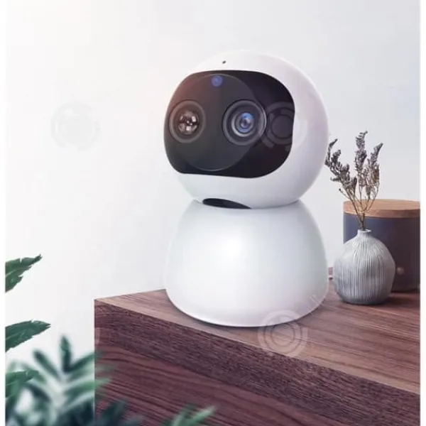 Clearance Övervakningskamera - INN® - HD binokulär robot - WiFi - 1080p - Inomhus Säkerhetsmonitorer & Videokameror