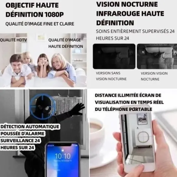 Sale Övervakningskamera - INN - Inomhus WiFi - HD 1080p - Nattseende - Rörelsedetektering Säkerhetsmonitorer & Videokameror