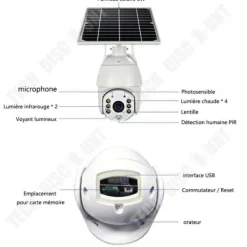 Övervakningskamera - TD® - Q3 - Dôme - 2MP - Solenergi - Utomhus