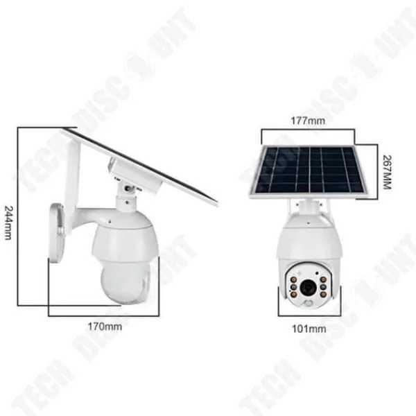 Övervakningskamera - TD® - Q3 - Dôme - 2MP - Solenergi - Utomhus