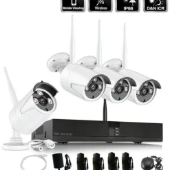 Discount Övervakningskamera - TECH DISCOUNT - K9504W-JP2210 - HD 2MP - Trådlös - Utomhus Säkerhetsmonitorer & Videokameror