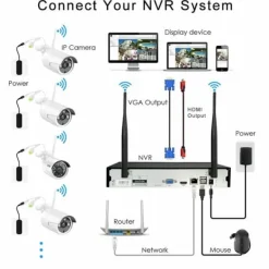 Discount Övervakningskamera - TECH DISCOUNT - K9504W-JP2210 - HD 2MP - Trådlös - Utomhus Säkerhetsmonitorer & Videokameror