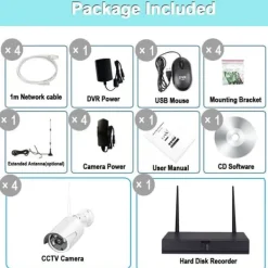 Discount Övervakningskamera - TECH DISCOUNT - K9504W-JP2210 - HD 2MP - Trådlös - Utomhus Säkerhetsmonitorer & Videokameror