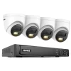 Övervakningskamera, 6MP upplösning, rörelsedetekteringsteknik,8CH NVR 4Pcs Kamera, 4T