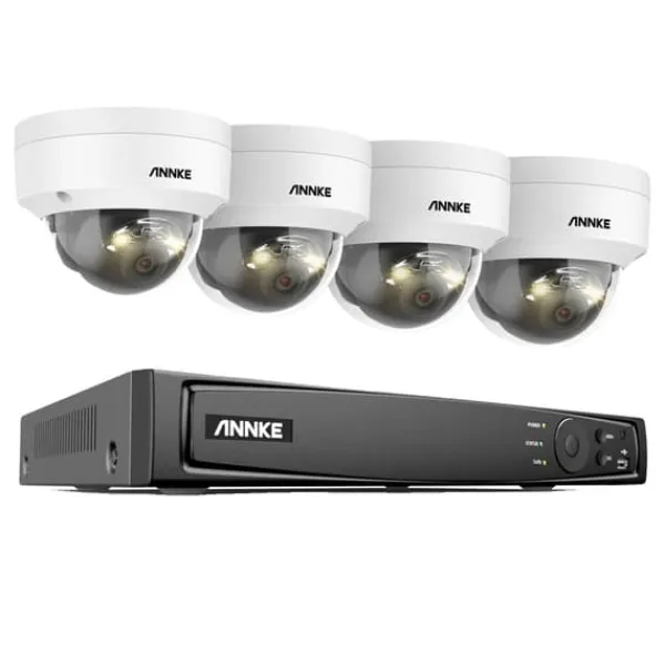 Övervakningskamera, 6MP upplösning, rörelsedetekteringsteknik,8CH NVR 4Pcs Kamera, Ingen