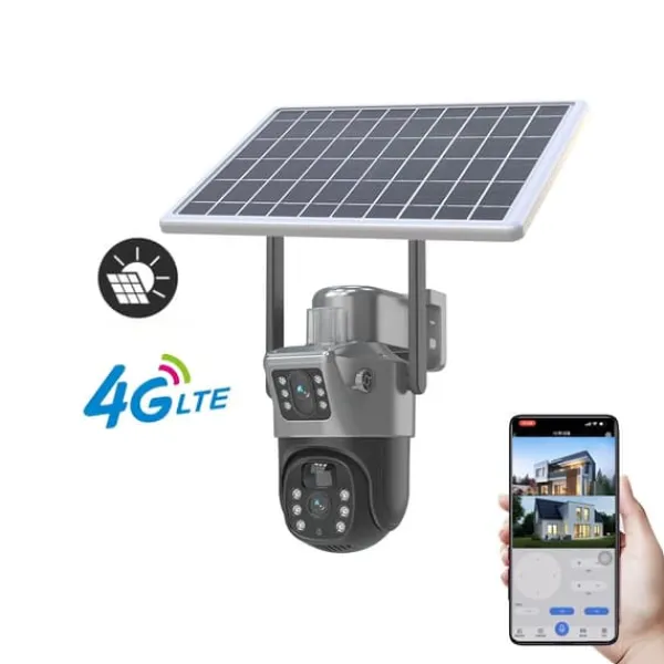 Clearance Övervakningskamera, Solenergi, IP66 Vattentät,4G Säkerhetsmonitorer & Videokameror