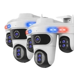 Hot Övervakningskamera, 10X optisk zoom, nattseende,2Pcs Vit Kamera, EU Kontakt Säkerhetsmonitorer & Videokameror