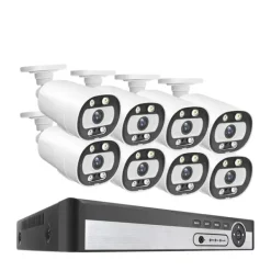 Sale Övervakningskamerasystem, 8-kanaligt, AI Mänsklig Detektion,Ingen inbyggd HDD, 8CH NVR 8ST KAMERA 5MP Säkerhetsmonitorer & Videokameror