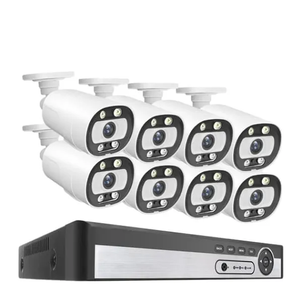 Sale Övervakningskamerasystem, 8-kanaligt, AI Mänsklig Detektion,Ingen inbyggd HDD, 8CH NVR 8ST KAMERA 5MP Säkerhetsmonitorer & Videokameror