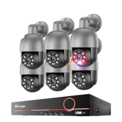 Clearance Övervakningskamerasystem, 8-kanal, Fullfärgs nattseende,8CH 6 Kamera 8MP, Ingen Säkerhetsmonitorer & Videokameror