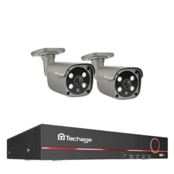 Discount Övervakningskamerasystem, 8-kanal, Tvåvägskommunikation,8CH 2PCS 5MP KAMERA, 3T Inbyggd HDD Säkerhetsmonitorer & Videokameror