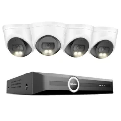 Övervakningskamerasystem, 3MP upplösning, PoE aktiverad,Ingen-a, 8CH NVR 4Pcs Kamera-a