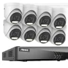 Clearance Övervakningskamerasystem, 5MP upplösning, väderbeständig design,8CH DVR 8Pcs Kit, 1T Säkerhetsmonitorer & Videokameror