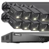 Best Övervakningskamerasystem, 5MP upplösning, väderbeständig design,8CH DVR 8Pcs Kit, Ingen Säkerhetsmonitorer & Videokameror