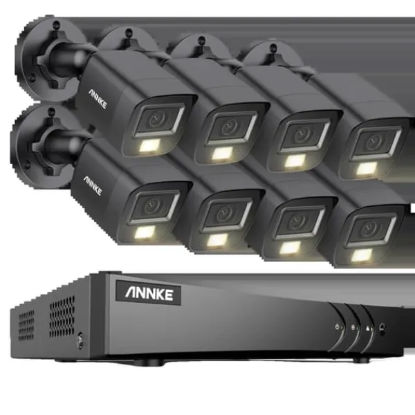 Best Övervakningskamerasystem, 5MP upplösning, väderbeständig design,8CH DVR 8Pcs Kit, Ingen Säkerhetsmonitorer & Videokameror