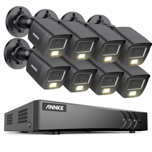 Best Övervakningskamerasystem, 5MP upplösning, väderbeständig design,8CH DVR 8Pcs Kit, Ingen Säkerhetsmonitorer & Videokameror