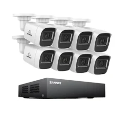 Outlet Övervakningskamerasystem, 1080p Full HD, Nattseende upp till 100 fot,1T, 8st cam Säkerhetsmonitorer & Videokameror