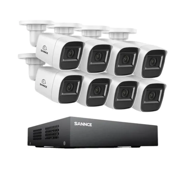 Outlet Övervakningskamerasystem, 1080p Full HD, Nattseende upp till 100 fot,1T, 8st cam Säkerhetsmonitorer & Videokameror