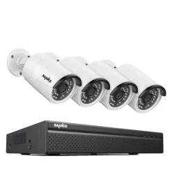 Best Övervakningssystem med CCTV, 5MP/3MP upplösning, IP66 vattentät, 4 st 5MP, Ingen Säkerhetsmonitorer & Videokameror