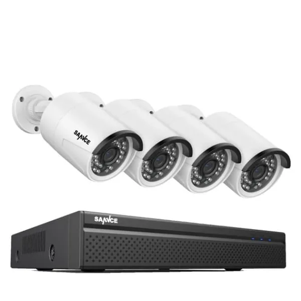 Best Övervakningssystem med CCTV, 5MP/3MP upplösning, IP66 vattentät, 4 st 5MP, Ingen Säkerhetsmonitorer & Videokameror
