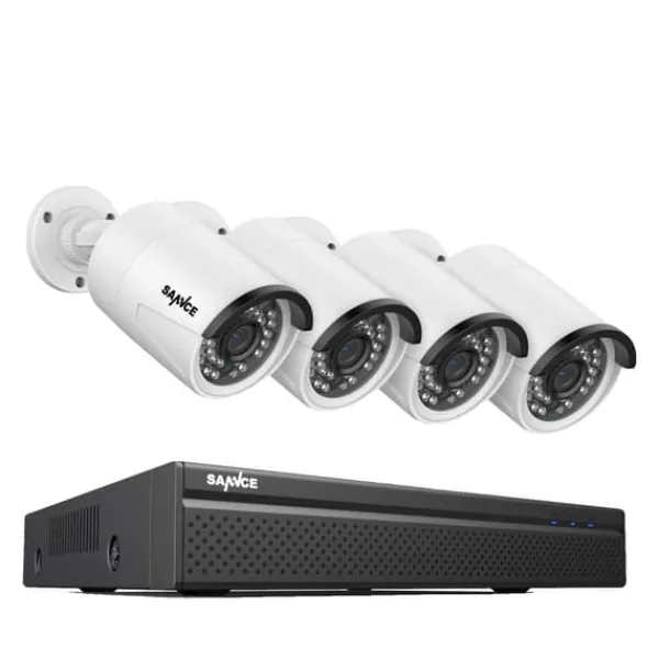 Outlet Övervakningssystem med CCTV, 5MP/3MP upplösning, IP66 vattentät, 4 st 3MP, 4T Säkerhetsmonitorer & Videokameror