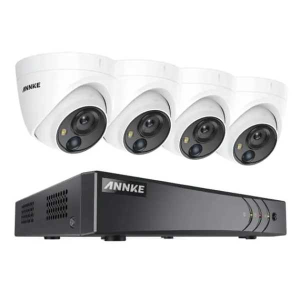 Sale Övervakningssystem, 5MP Ultra HD, 8 Kanaler,2T, 4Pcs Kamerakit Säkerhetsmonitorer & Videokameror