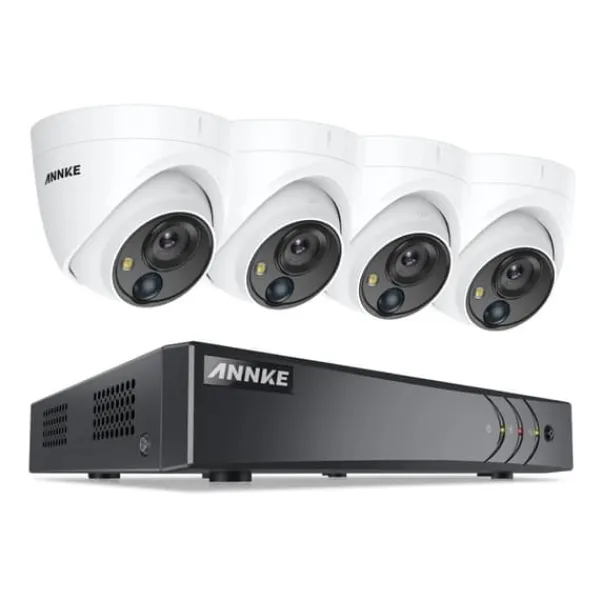 Sale Övervakningssystem, 5MP Ultra HD, 8 Kanaler,2T, 4Pcs Kamerakit Säkerhetsmonitorer & Videokameror