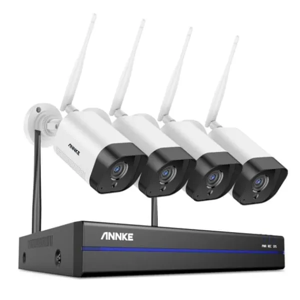 Best Övervakningssystem, 5MP upplösning, fjärrövervakning,Ingen, 8CH NVR 4Pcs Kamera Säkerhetsmonitorer & Videokameror