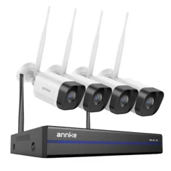 Online Övervakningssystem, 8MP upplösning, 16-kanals stöd,16CH NVR 4Pcs Kamera, 2T Säkerhetsmonitorer & Videokameror