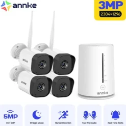 Best Övervakningssystem, Trådlös teknik, Nattseende förmåga,4PCS Kamera Säkerhetsmonitorer & Videokameror