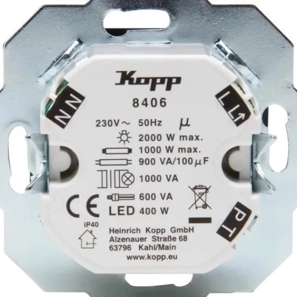 Väggbrytare Kopp INFRAcontrol.R180UP IP40 antracit
